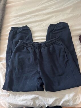 Athleta girl joggers in navy blue